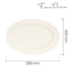Półmisek owalny porcelanowy CREMA - 29x20 cm | FINE DINE 770658