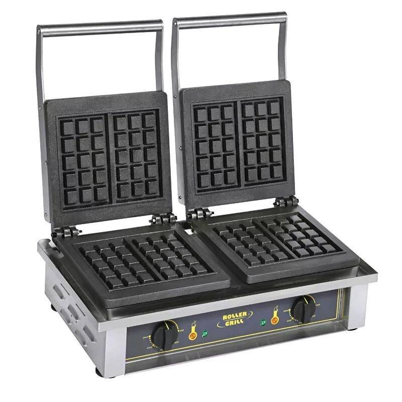 Gofrownica elektryczna podwójna, 4 gofry, 10x18x2,2 cm, 3,2 kW | ROLLER GRILL GED 10
