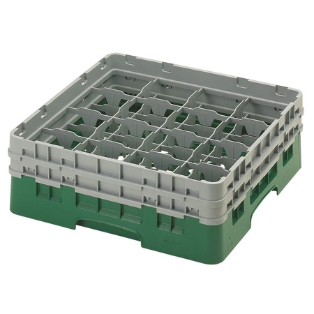 Kosz do szkła 16 przegródek - 50x50 cm, zielony | CAMBRO 16S434/119