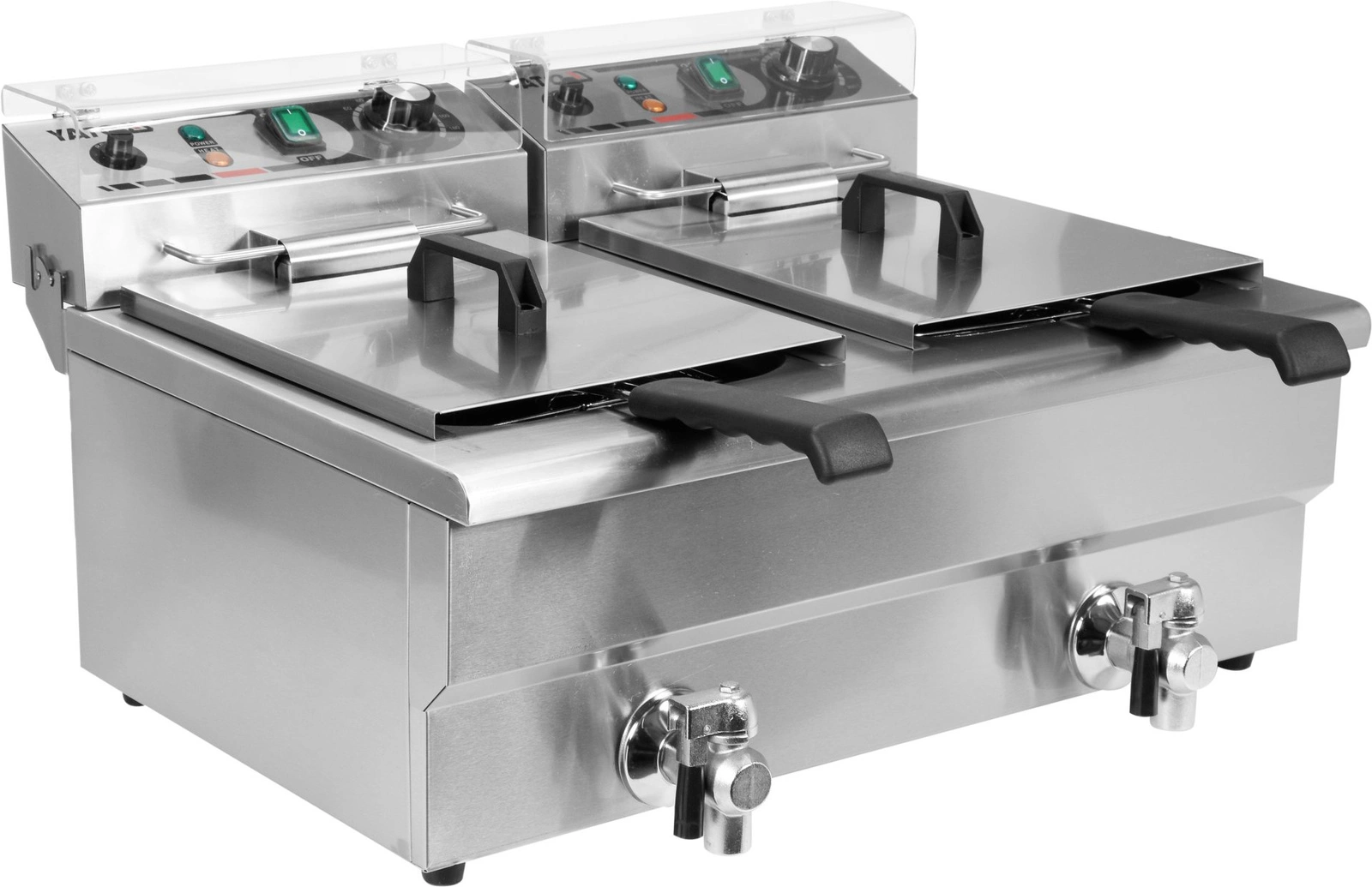 Frytownica elektryczna 2-komorowa z kranami spustowymi 2x12 l | YATO YG-04634
