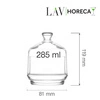 Cukiernica z pokrywką szklana Brighton 285 ml | LAV LH-BRIGHTONS1