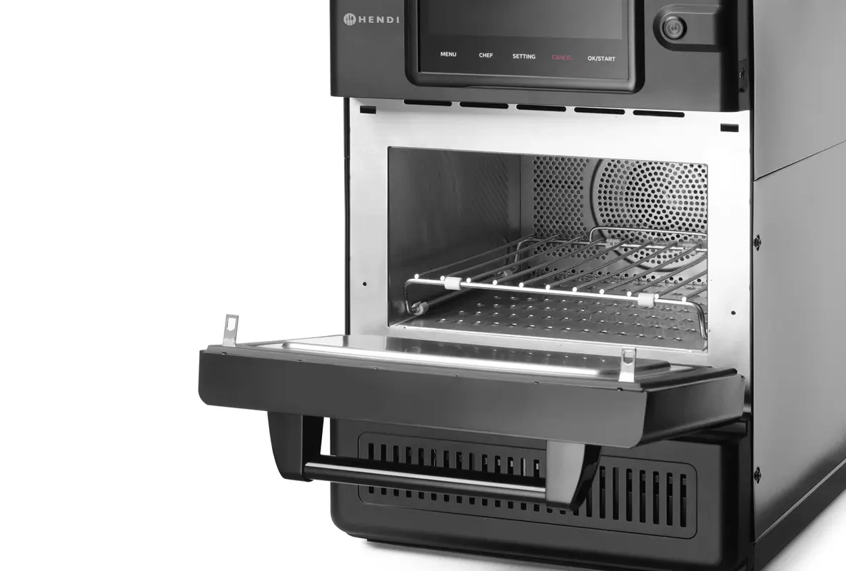 Piec konwekcyjno-mikrofalowy CombiTurbo , 18 L, czarny, 230V/3000 W | HENDI 281277