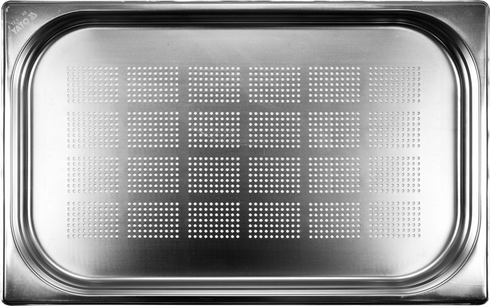Pojemnik GN 1/1 gł.4 cm ze stali nierdzewnej perforowany | YATO YG-00341