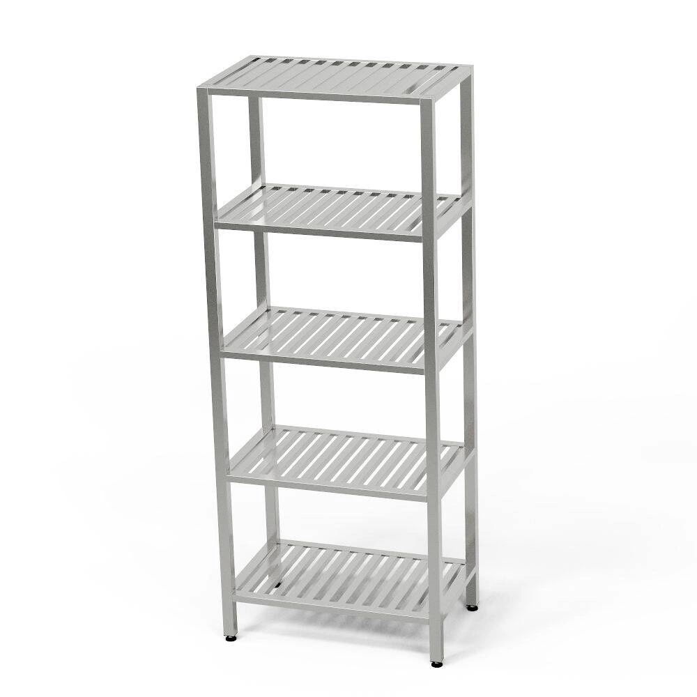 Regał nierdzewny 5-półkowy gretingowy 110x40x200 cm | FORGAST