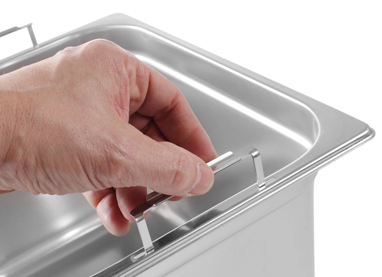 Pojemnik GN 1/1 gł. 20 cm z chowanymi uchwytami PROFI LINE  | HENDI 803202