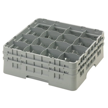 Kosz do szkła 16 przegródek - 50x50cm, szary | CAMBRO 16S534/151