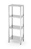 Regał magazynowy nierdzewny skręcany 4-półkowy 60x40cm | HENDI 812501