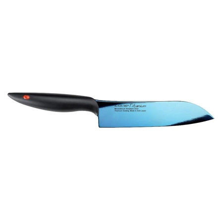 Nóż Santoku TITANIUM dł. 18 cm | KASUMI K-22018-B