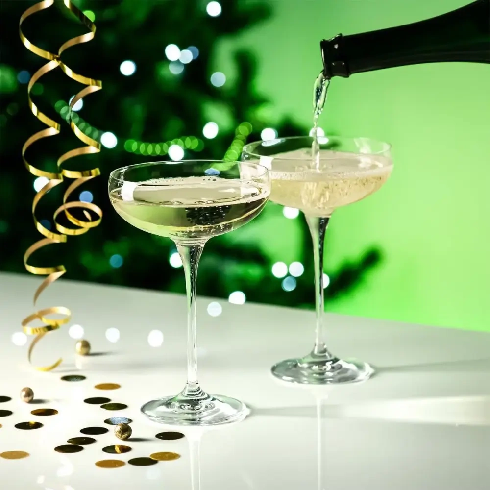 Płaskie kieliszki do szampana, Harmony, 280 ml - komplet 6 sztuk | KROSNO F57B575024002020