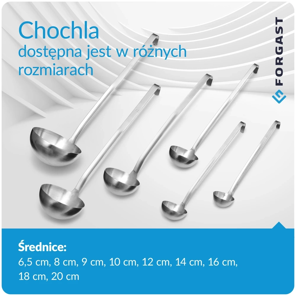 Chochla monoblok 450 ml, średnica 12 cm, długość 41 cm | FORGAST FG11120