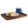 Deska do serwowania z drewna akacjowego, brązowa, 35x25x2 cm | APS 899
