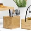 Skrzynka na sztućce i serwetki Madeira Black 15x15x15 cm | FINE DINE 504901
