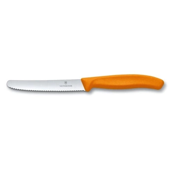 Nóż ząbkowany do warzyw i owoców Swiss Classic pomarańczowy dł. ostrza 11 cm | VICTORINOX 6.7836.L119