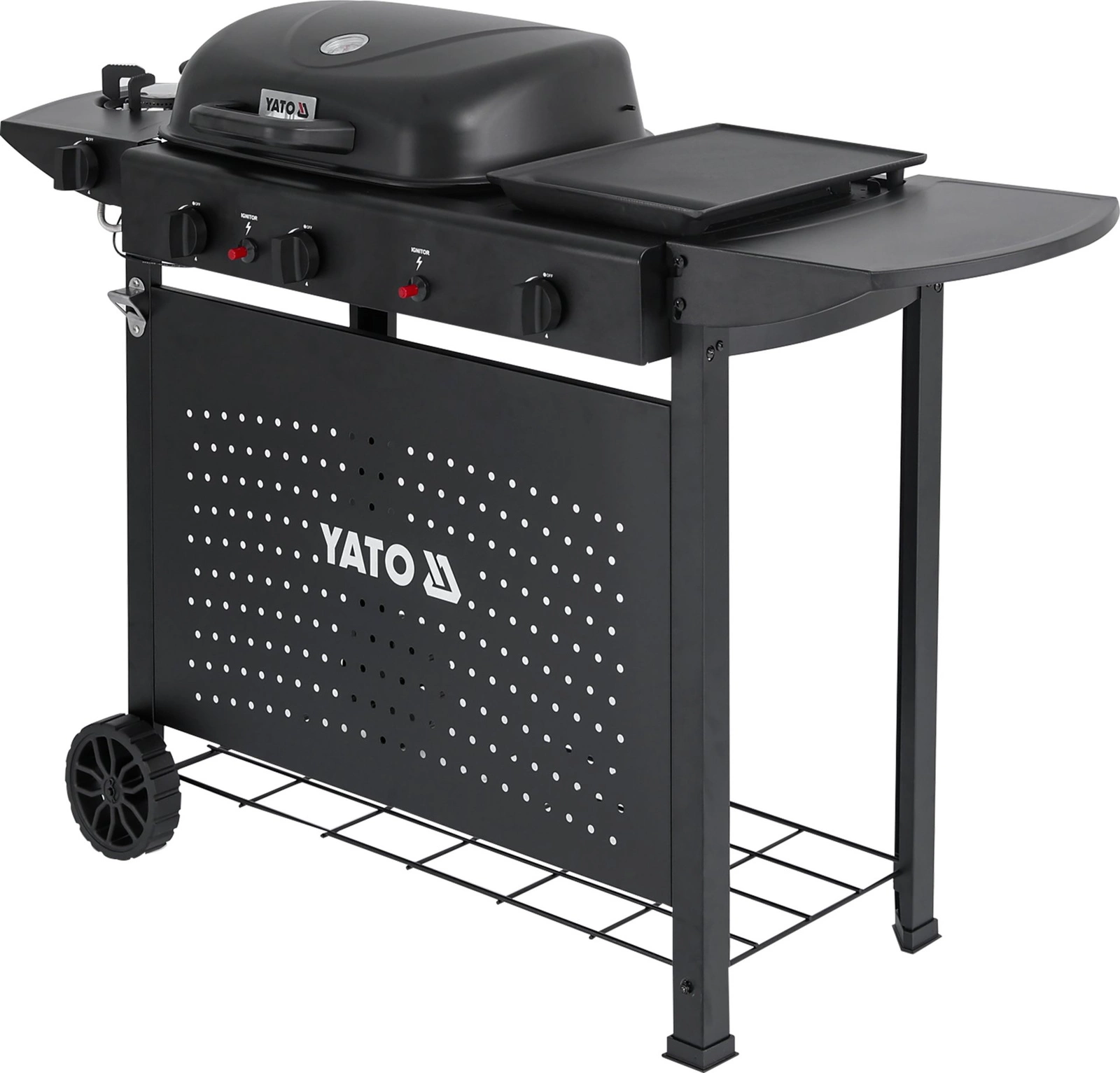 Grill gazowy, ASAHI 4 palniki, 11 kW 48 x 37 cm | YATO YYG-20008