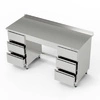 Stół roboczy nierdzewny z 2 blokami 3 szuflad 270x60x85 cm | FORGAST