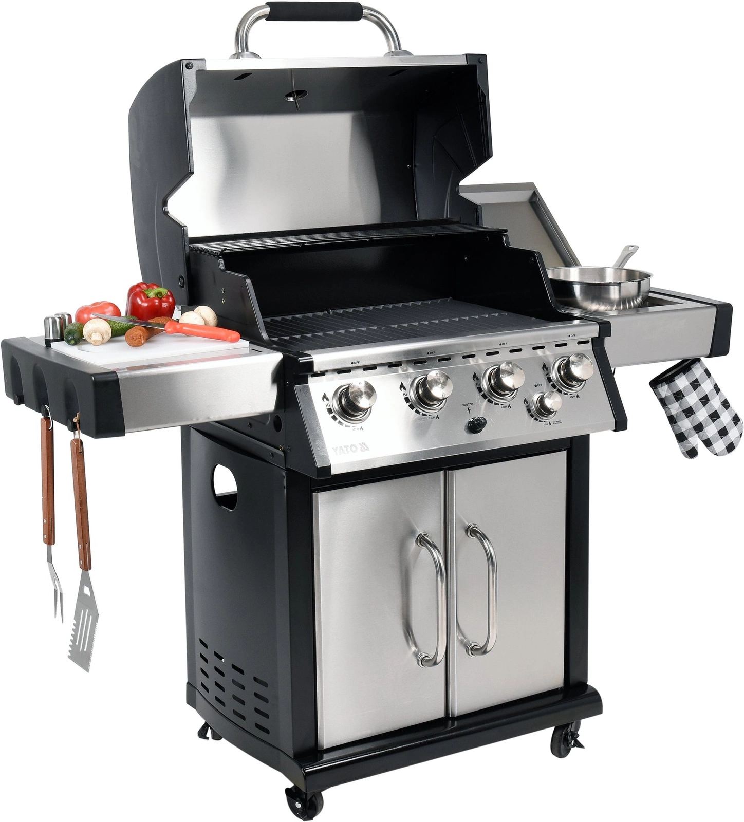 Grill gazowy Yokate, 5 palników (4+1) | YATO YG-20013