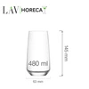 Szklanka wysoka Lyon 480 ml | LAV LV-LAL376Z