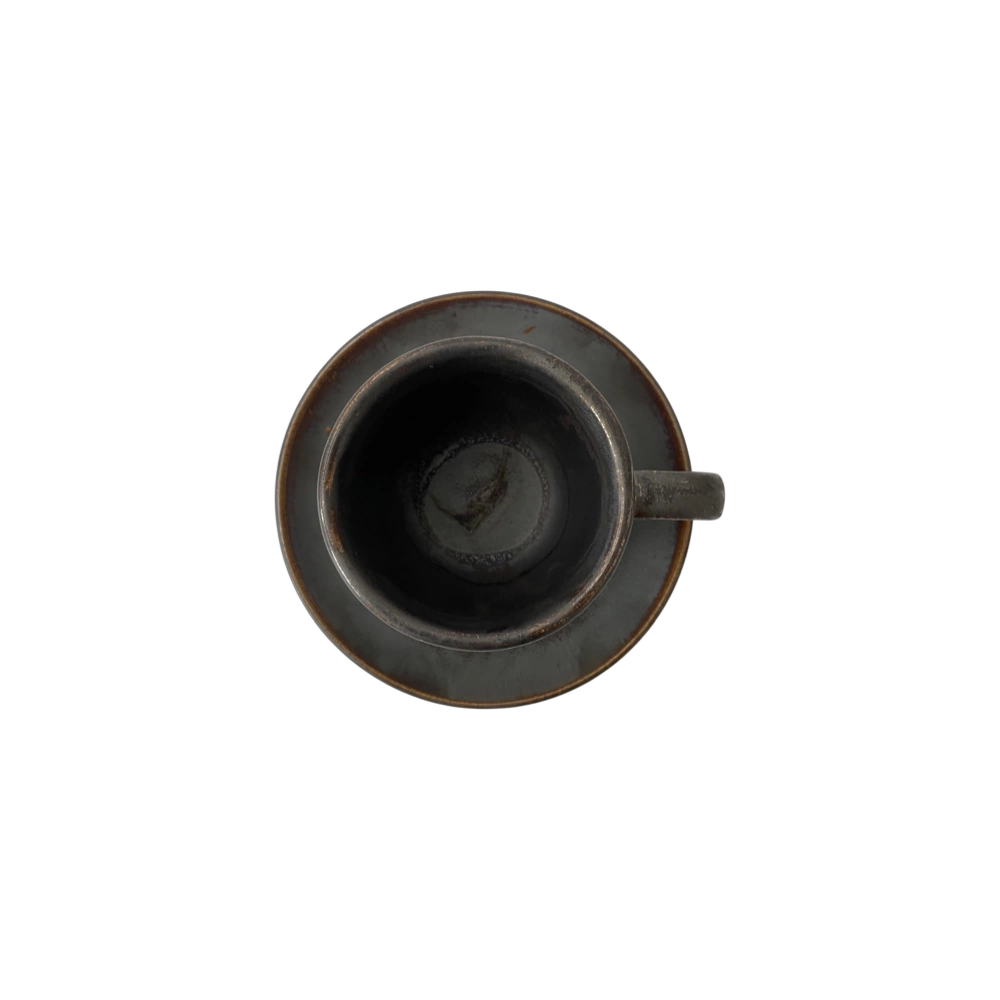 Filiżanka Bel 200 ml ze spodkiem 15 cm Still Cristall hematyt | KERA CERAMIKA 2.3.1.HEMATYT