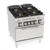 Kuchnia gastronomiczna gazowa 4-palnikowa z piekarnikiem elektrycznym , wersja Super 37 + 5.3 kW | TECNOINOX 313277