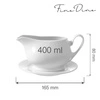Sosjerka porcelanowa BIANCO - 400 ml | FINE DINE 799185