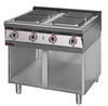 Kuchnia gastronomiczna elektryczna 4-płytowa 90 cm szafka otwarta | KROMET 900.KE-4.S