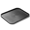 Taca fast food czarna, polipropylen, 45x35 cm, prostokątna | FORGAST FG12533