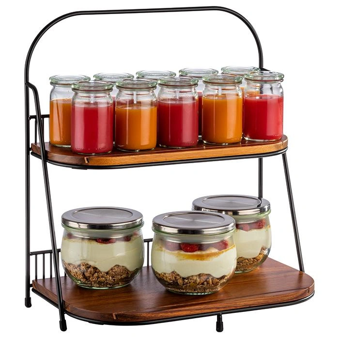 Etażerka bufetowa dwupoziomowa , 35.5x21x40 cm | APS 30339