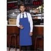 Fartuch kucharski Basic 75 x 90 cm z klamerką niebieski | KARLOWSKY BLS 4-6-Stck