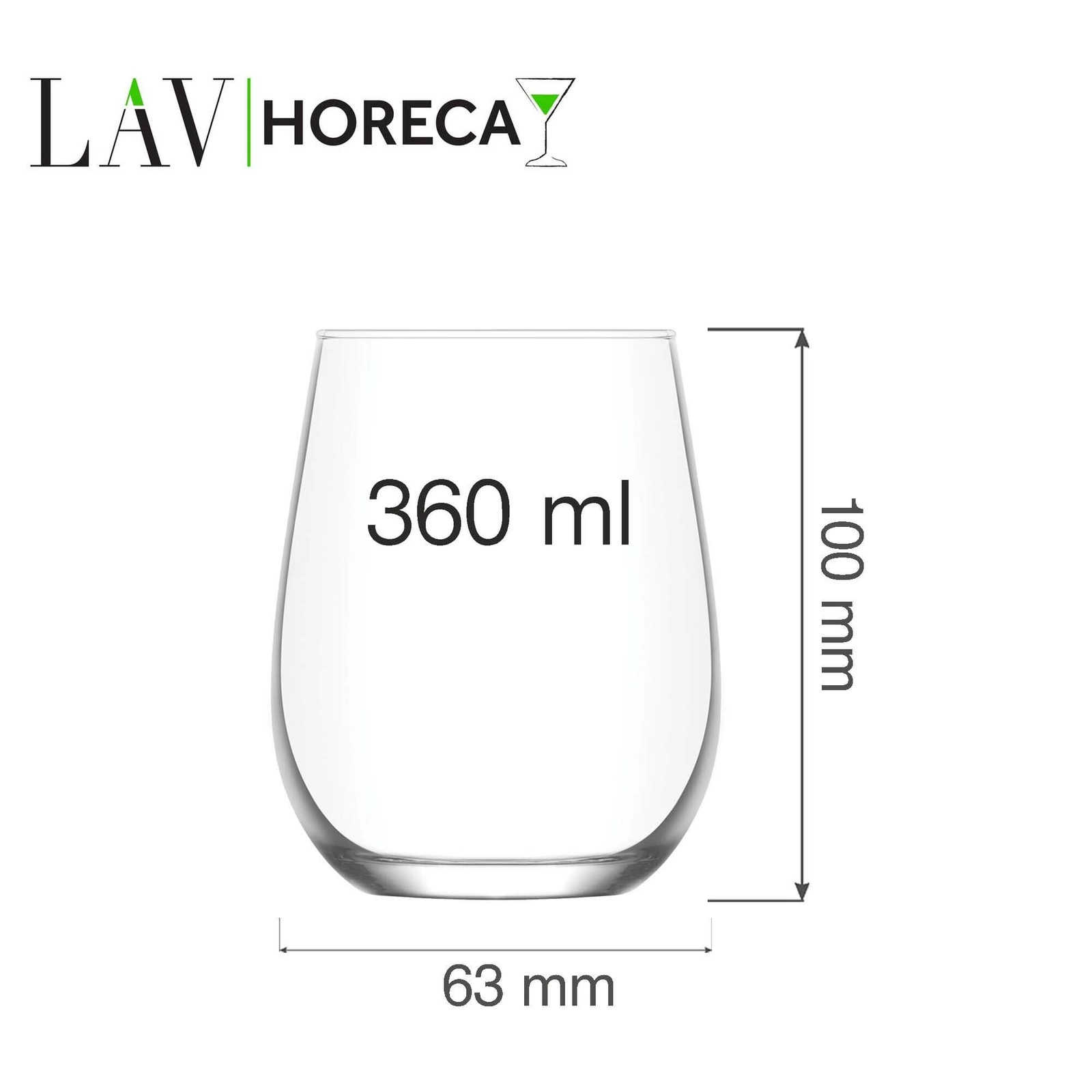 Szklanka do wina Paris 360 ml | LAV LH-PRS336KH