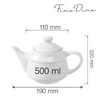 Dzbanek do herbaty porcelanowy BIANCO - 500 ml | FINE DINE 799314