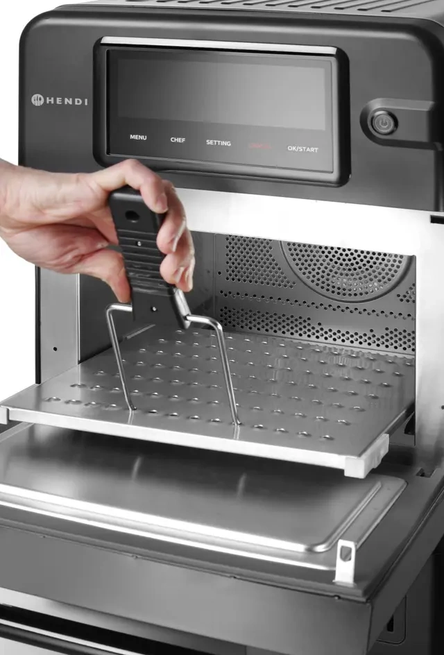 Piec konwekcyjno-mikrofalowy CombiTurbo , 18 L, czarny, 230V/3000 W | HENDI 281277