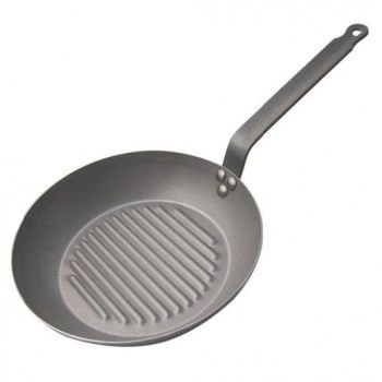 Patelnia grillowa okrągła CARBONE PLUS - 26 cm | DE BUYER D-5530-26