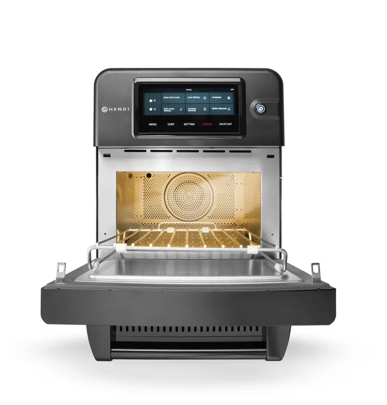Piec konwekcyjno-mikrofalowy CombiTurbo , 18 L, czarny, 230V/3000 W | HENDI 281277