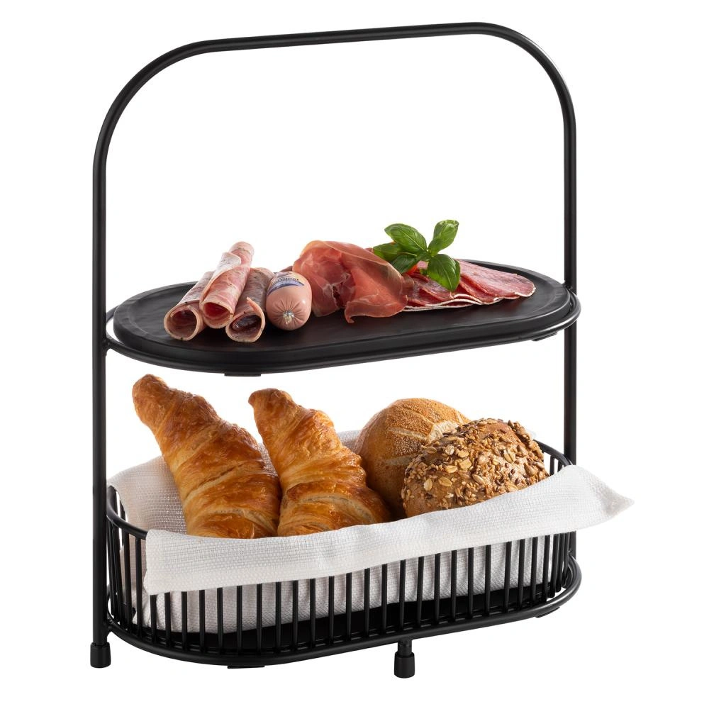 Taca SLATE z melaminy czarna, 28x15.5x1 cm | APS 85099