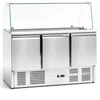 Stół chłodniczy 3-drzwiowy sałatkowy400 l, z nadstawką szklaną | FORGAST FG07104