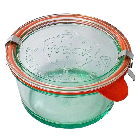 Słoik MOLD z pokrywą, uszczelką i 2 zapinkami - op. 6 szt - 450 ml | WECK WE-565-120PUZ