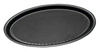 Taca kelnerska, owalna, GRIPZONE, z kompozytu GFK, czarna, 29x21x2 cm | APS 506
