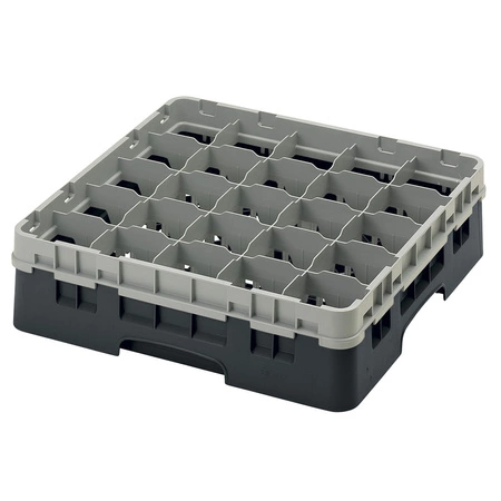 Kosz do szkła 25 przegródek - 50x50cm, czarny | CAMBRO 25S418/110