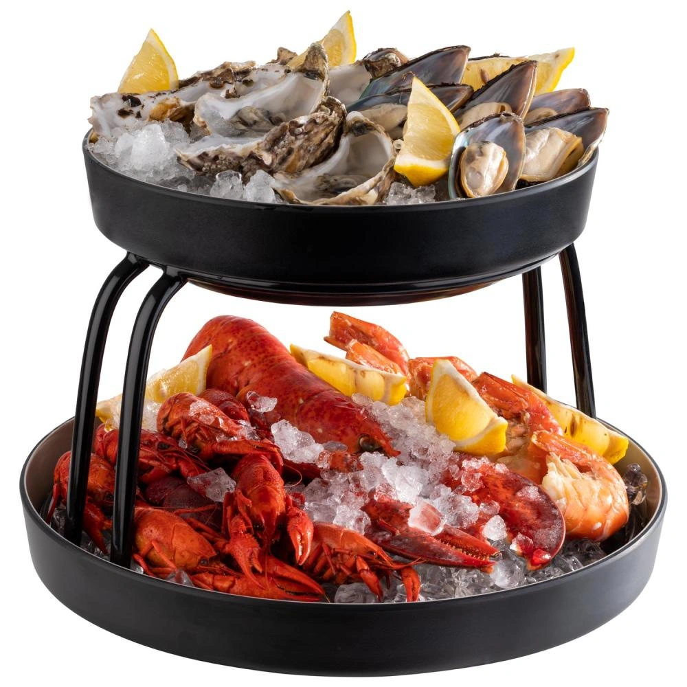 Miska, 2-częściowa FRIDA, czarna 25.5x6cm cm | APS 85230