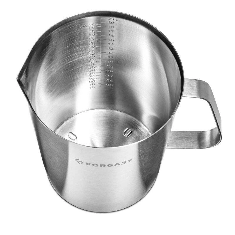 Dzbanek miarka ze stali nierdzewnej, 2 l | FORGAST FG11029