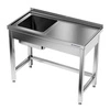 Stół nierdzewny ze zlewem 1-komorowym 130 cm | FORGAST