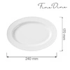 Półmisek owalny porcelanowy BIANCO - 24x17 cm | FINE DINE 799284