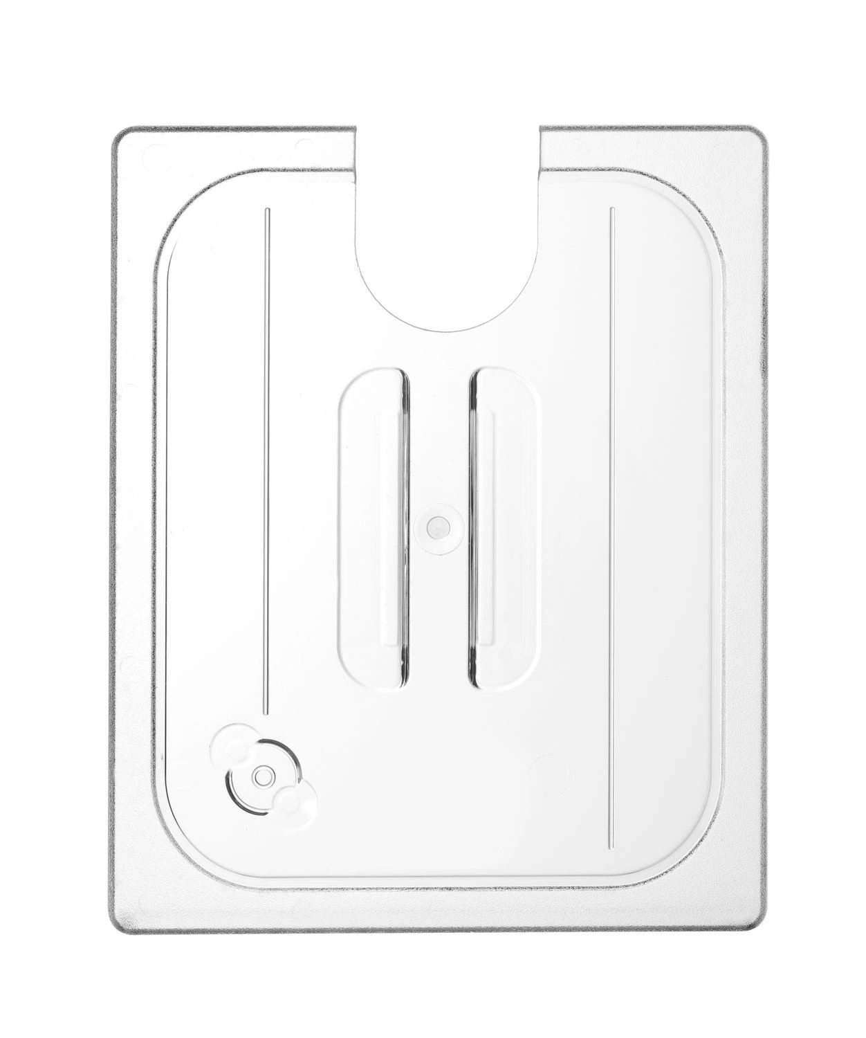 Pokrywka z poliwęglanu do GN 1/2 z wycięciem na sous vide | HENDI 864210