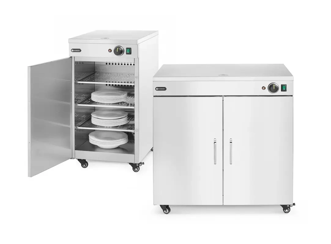 Podgrzewacz do talerzy podwójny, 108 szt., stal nierdzewna, 0.8 kW | HENDI 250174