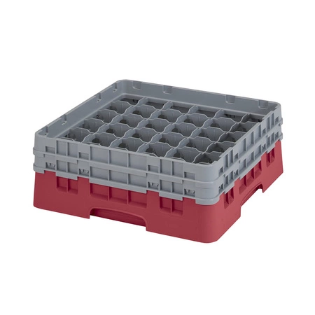 Kosz do szkła 36 przegródek - 50x50 cm, żurawinowy | CAMBRO 36S434/416