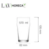 Szklanka do piwa Berlin 570 ml | LAV LH-BRN357KH