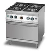 Kuchnia gastronomiczna gazowa 4-palnikowa z piekarnikiem gazowym | LOZAMET L900.KG4 PG