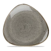Talerz porcelanowy trójkątny Peppercorn Grey śr. 26,5 cm | FINE DINE SPGSTR101