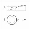 Patelnia stalowa GRANO śr. 21.6 cm | TRAMONTINA 62155-200