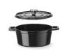 Garnek żeliwny emaliowany, 3.7 L, czarny, 31.7x24x(H)10.5 cm | HENDI 626870